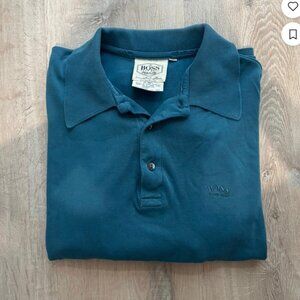 Vintage Hugo Boss LS Polo - Minimalist Designer - Fall Style